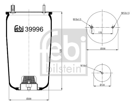 FEBI BILSTEIN Metallipalje, ilmajousitus 39996